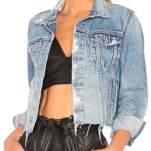 GRLFRND Light Blue Distressed Jean Jacket